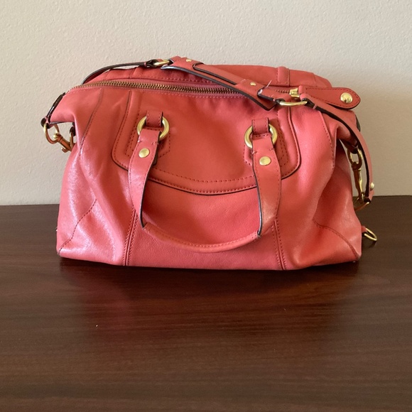 Orange / peach Coach purse - Picture 4 of 6